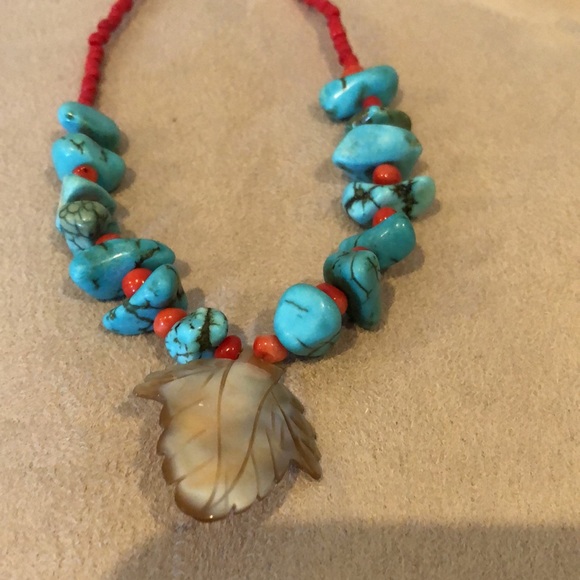 Handmade turquoise necklace - Picture 2 of 6